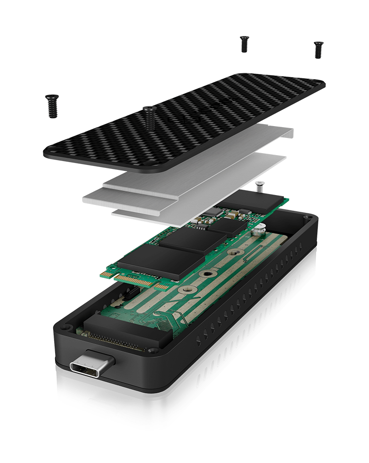 IB-1820M-C31 M.2 PCIe NVMe väline kettaboks 2230/2242/2260/2280