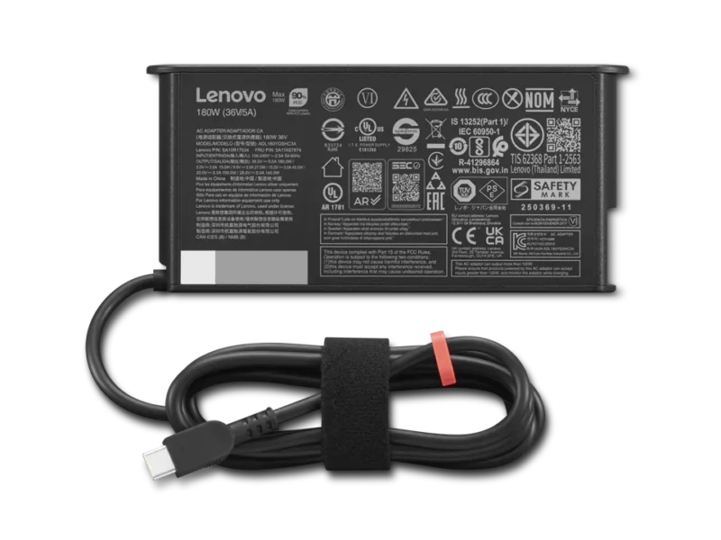 4X21U28835 ThinkPad Mobile Workstation 180W USB-C GaN Slim AC Adapter-EU